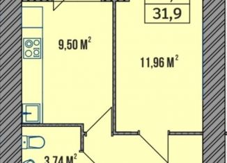 Продажа однокомнатной квартиры, 32 м2, Тамбовская область, улица Ю. А. Жоголева, 1