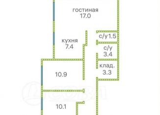 Продается 2-комнатная квартира, 63 м2, Тюмень, улица Муравленко, 9