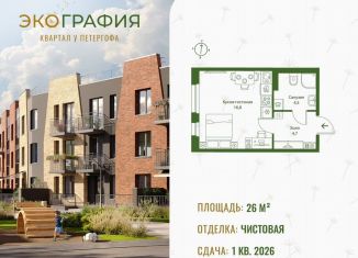 Продается квартира студия, 26 м2, Ленинградская область