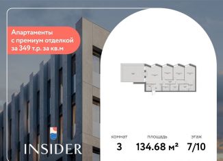 3-комнатная квартира на продажу, 134.7 м2, Москва, Автозаводская улица, 24к1, ЮАО