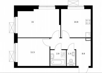 Продается 2-ком. квартира, 50.3 м2, Москва, жилой комплекс Мичуринский Парк, 4.3