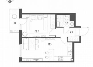 Продается 1-комнатная квартира, 40.6 м2, Санкт-Петербург, метро Озерки, Суздальское шоссе, 22к3