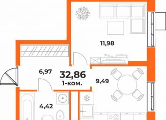 1-ком. квартира на продажу, 32.9 м2, Хабаровск