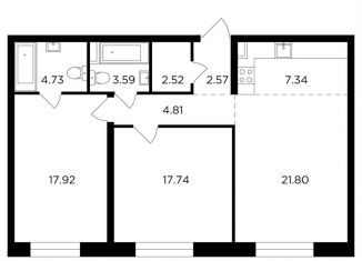 Продажа 3-комнатной квартиры, 83.5 м2, Москва, жилой комплекс Форивер, 8