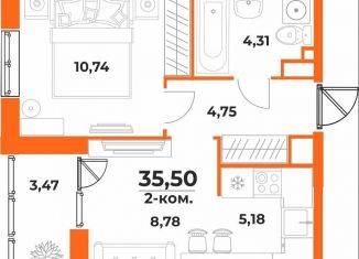 Продам двухкомнатную квартиру, 35.5 м2, Хабаровск