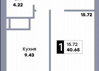 1-ком. квартира на продажу, 40.7 м2, Самарская область, улица Стара-Загора, 333