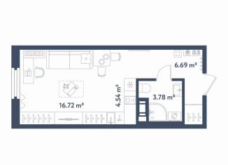 Квартира на продажу студия, 31.7 м2, Санкт-Петербург, муниципальный округ Московская Застава