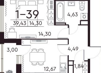 Продаю 1-ком. квартиру, 37.9 м2, Санкт-Петербург, Петровский проспект, 22к2, метро Чкаловская