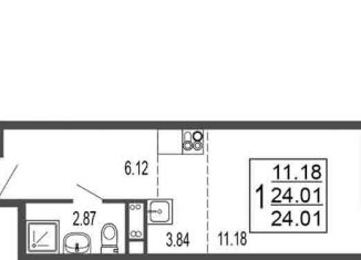 Продажа квартиры студии, 24 м2, Лыткарино, 6-й микрорайон, 15Д