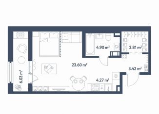 Продажа квартиры студии, 43 м2, Санкт-Петербург, метро Электросила