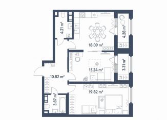 2-ком. квартира на продажу, 75.9 м2, Санкт-Петербург, метро Фрунзенская