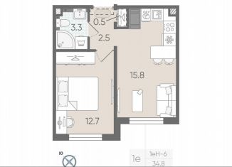 Продаю 1-ком. квартиру, 34.8 м2, Санкт-Петербург, метро Академическая