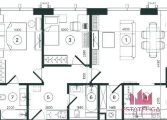 3-ком. квартира на продажу, 78 м2, Москва, ЖК Слава, к2